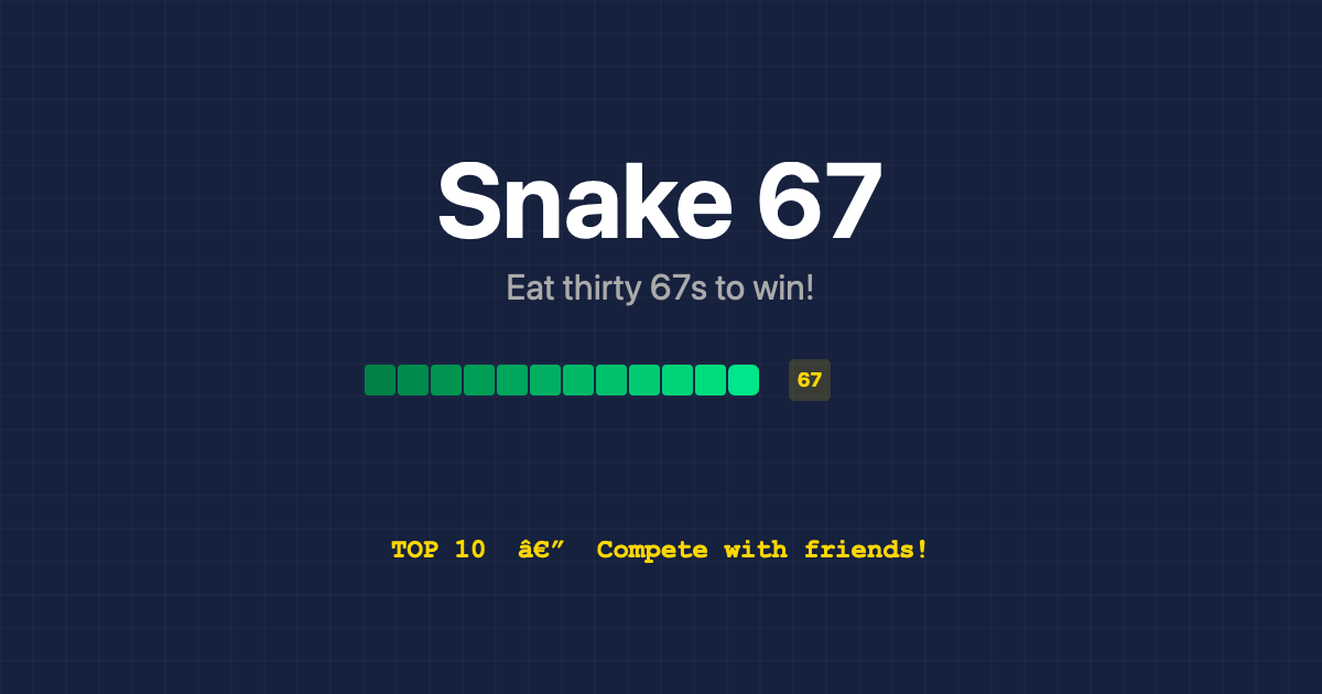 Snake 67 screenshot